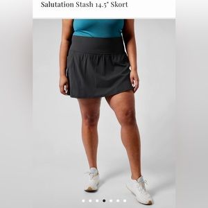 Athleta Salutation Stash 14.5” Skort—Black 2X